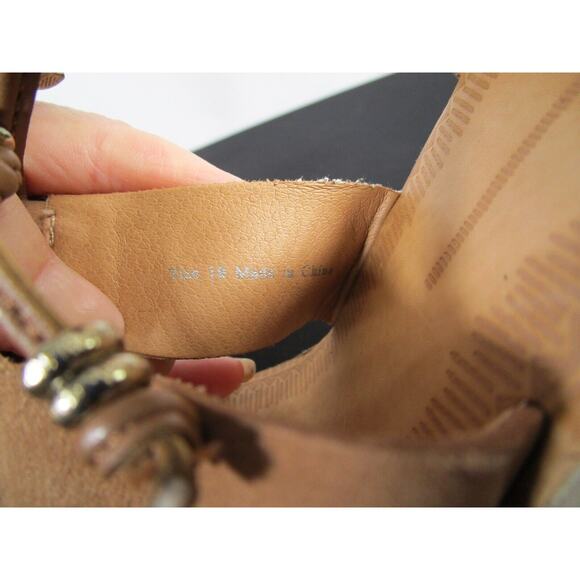 Dolce Vita Whitley Tan Brown Leather High Heel Lace Up Bootie Sandals Women 10 - Picture 11 of 11